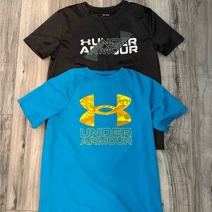 Under Armour Kids' Black and Bright Blue Tees